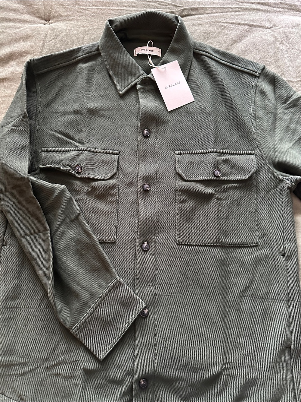 Everlane Olive Green Men's Shirt Jacket